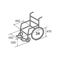 アズワン 車椅子 (自走式/アルミ製/介助ブレーキ付き) NWC-100AL 1台 8-5951-01（直送品）
