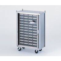 アズワン 与薬カート 48人用/鍵付扉タイプ 714×360×1060mm HYC-48T 1台 0-9968-04（直送品）