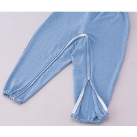 マツハシ 介護寝巻 (つなぎタイプ) ブルー/L 0-3872-02 1枚（直送品）