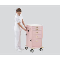 アズワン 救急カート(ハンドロック) ピンク HT-Z1P 1個 8-9985-01（直送品）