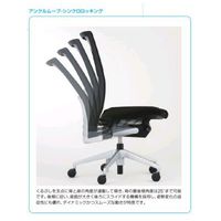 【設置込】イトーキVento（ヴェント）チェア　肘なし　ストライプレイヤー（ランバーサポート付）ブラックフレーム　ミラー仕上げアルミ脚　ブラックスト （直送品）