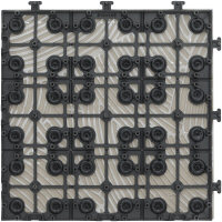 タカショー　敷くだけタイル 磁器B ローズグレー　300×300　1セット（9枚入り）　（直送品）