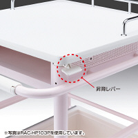 サンワサプライ　上下昇降電子カルテカート（ホワイト・W500×D558mm）　RAC-HP103WN　（直送品）