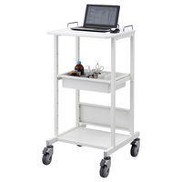 サンワサプライ 電子カルテカート（ホスピタルホワイト）高さ1088mm RAC-HP14HSCW 1台（2梱包）（直送品）