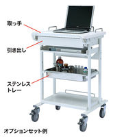 サンワサプライ　電子カルテラック（W600×D534mm）　カルテカート　RAC-HP8SCN　（直送品）