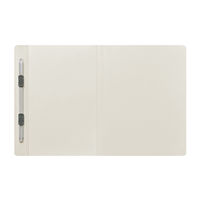 プラス　PPフラットファイルB4二つ折りGY　98389　（直送品）