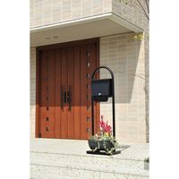 ケイ・ジー・ワイ工業　ポスト　アーチスタンドセット3　ASB-5000L　BK　幅468×奥行400×高さ1550mm　ブラック　（直送品）