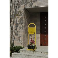 ケイ・ジー・ワイ工業　ポスト　アーチスタンドセット3　ASB-5000L　YL　幅468×奥行400×高さ1550mm　イエロー　（直送品）