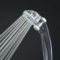 カクダイ ガオナ シャワーヘッド クリア 手元ストップ 節水30% 低水圧対応 一時止水 日本製 GA-FC012 1個