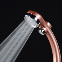 マジカヨ・アリエーネ シャワーヘッド 節水 ストップ （シャワー穴0.3mm 浴び心地やわらか 低水圧対応 ブラウンゴールド） GA-FC022　（直送品）