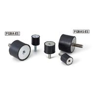 鍋屋バイテック(NBK) 防振ゴム ゴムバンパ ー ねじつき（片側めねじ・片側おねじ） FGBA-15-15-M4-ES-55 1個（直送品）