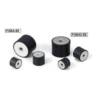 鍋屋バイテック(NBK) 防振ゴム ゴムバンパ ー ねじつき（両側めねじ） FGBA-20-25-M6-EE-55 1個（直送品）