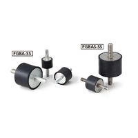 鍋屋バイテック(NBK) 防振ゴム ゴムバンパ ー ねじつき（両側おねじ） FGBAS-50-50-M10-SS-55 1個（直送品）