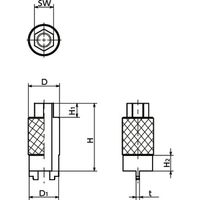 鍋屋バイテック レべリングエレメント用レンチ FLEM-18-W（直送品）
