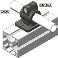 鍋屋バイテック(NBK) パイプシステム式作業台 パイプジョイント ー フランジ GN146.3-B30-40-1-SW 1個（直送品）