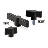 鍋屋バイテック(NBK) FA関連 ノブ・つまみ バーノブ KBF-51-M8 1個（直送品）