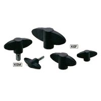 鍋屋バイテック(NBK) FA関連 ノブ・つまみ プラスティックウィングノブ KEF-50-M6 1個（直送品）