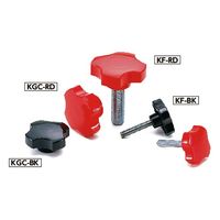 鍋屋バイテック(NBK) FA関連 ノブ・つまみ プラ十字ノブ KGC-25-BK 1個（直送品）