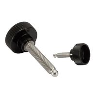 鍋屋バイテック(NBK) FA関連 ノブ・つまみ プラスティックミニノブ ー スラストパッドつき KIGMS-24-M6-35 1個（直送品）