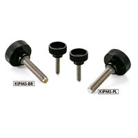 鍋屋バイテック(NBK) FA関連 ノブ・つまみ プラスティックミニノブ ー パッドつき KIPMS-19-M5-25-PL 1個（直送品）