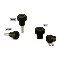鍋屋バイテック(NBK) FA関連 ノブ・つまみ ロングディンプルノブ KLMS-20-M5-20 1個（直送品）