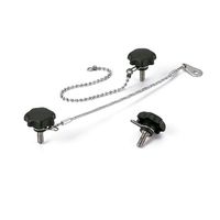 鍋屋バイテック(NBK) FA関連 ノブ・つまみ セブンロブノブ（おねじ） ー 脱落防止タイプ KSCMS-25-M5-15-H 1個（直送品）