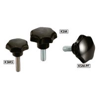 鍋屋バイテック(NBK) FA関連 ノブ・つまみ セブンロブノブ（おねじ） KSM-25-M5-15 1個（直送品）