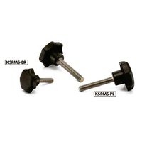 鍋屋バイテック(NBK) FA関連 ノブ・つまみ セブンロブノブ ー パッドつき KSPMS-25-M5-15-PL 1個（直送品）