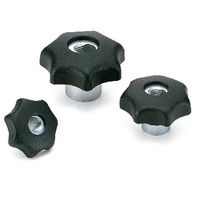 鍋屋バイテック(NBK) FA関連 ノブ・つまみ クイックセブンロブノブ KSQ-40-M8 1個（直送品）