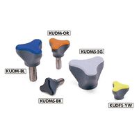 鍋屋バイテック(NBK) FA関連 ノブ・つまみ プラスティックミニノブ KUDFS-20-M6-YW 1個（直送品）