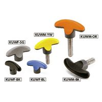 鍋屋バイテック(NBK) FA関連 ノブ・つまみ プラスティックウィングノブ KUWM-64-M10-40-BK 1個（直送品）