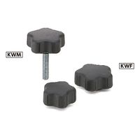 鍋屋バイテック(NBK) FA関連 ノブ・つまみ ピュアタッチクランプノブ KWM-40-M6-25 1個（直送品）