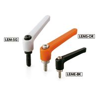 鍋屋バイテック(NBK) プラクランプレバー（おねじ） LEM-10-50-BK 1個（直送品）