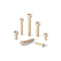 鍋屋バイテック(NBK) 六角穴付ボルト 樹脂ねじ（PPS / 六角穴付き低頭ボルト） SPS-M6-12-LC 1袋（5個入）（直送品）