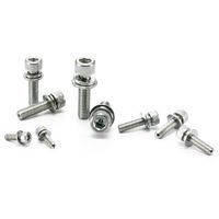 鍋屋バイテック(NBK) 六角穴付ボルト 座金組込み六角穴付きボルト（ガス抜き穴つき） SVSQS-M5-12 1袋（10個入）（直送品）