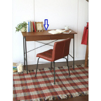 市場　anthem　アンセムデスク　ブラウン×ブラック　ANT-2459BR　幅1000×奥行450×高さ720mm　（直送品）