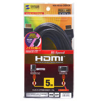 サンワサプライ　HDMIケーブル（4K・3D対応）　HDMI[オス]-HDMI[オス]　5m/ブラック　KM-HD20-50FCK　（直送品）