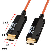 サンワサプライ　HDMI光ファイバケーブル（フルHD/3D対応）　HDMI[オス]-HDMI[オス]　10m　KM-HD20-FB10　（直送品）