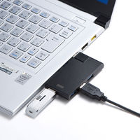 USBハブ　USB3.2Gen1　USB3.2Gen1×4　USBポート　USB-3HSC1BK　サンワサプライ　1個