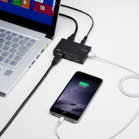 サンワサプライUSBハブ（USB HUB）ブラックUSB3.0×4ポート（最大2.1A出力×1ポート） セルフ・バスパワー USB-3HCA410BK（直送品）