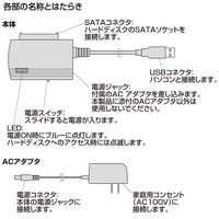 サンワサプライ SATAーUSB3.0変換ケーブル USB-CVIDE3 1個（直送品）