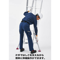 長谷川工業　脚部伸縮式スタビライザー付2連はしご　ハチ型　LSS21.0-44　（直送品）