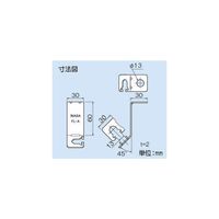因幡電機産業 振れ抑制支持金具「クロスロック FLーA」(振れ止め金具) FL-A 1セット(160個)（直送品）