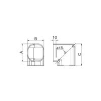 因幡電機産業 ミニスリムコーナー平面90° SKMー66 ブラック SKM-66-K 1セット(20個)（直送品）