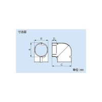 因幡電機産業 PDコーナー90° PDEー120 PDE-120-I 1セット(5個)（直送品）