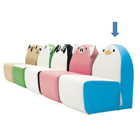 【軒先渡し】オリバー　キッズ　アニマルチェア　ペンギン　幅360×奥行400×高さ450×座高220mm　（直送品）