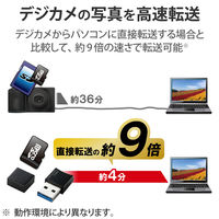 エレコム　USB3.0対応microSD専用メモリカードリーダ　MR3-C008BK