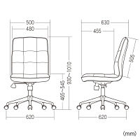 サンワサプライ　シンプルレザーチェア　SNC-L16BG　（直送品）