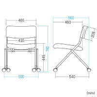 サンワサプライ　ミーティングチェア　SNC-ST6BK　（直送品）