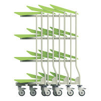 河淳　材料搬送カート4段　MCR032YG　（直送品）